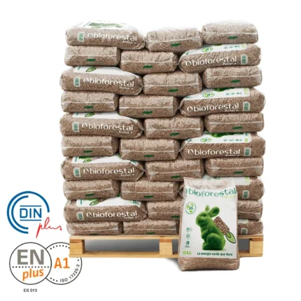 Pellet BIOFORESTAL palet 70 sacos 15 kg (1.050 kg) ENplus A1