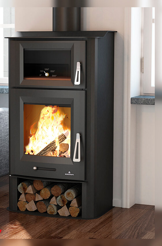 Estufa de Leña Tradicional Tudela Estufa de leña con horno Bronpi Tudela 13 kW