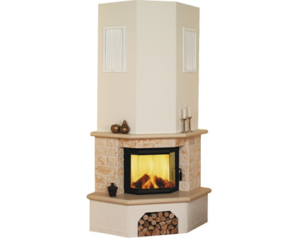 Estufa azulejos Hark Vermont 1 mármol beige 8 kW