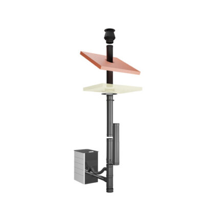 Kit coaxial tejado vertical Ø80-125 para estufa de pellets estanca KIT-JJ03-08MN