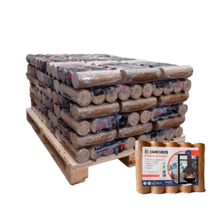 Briquetas BURBRIQ – 52 paquetes x 5 briquetas (≈510 kg)